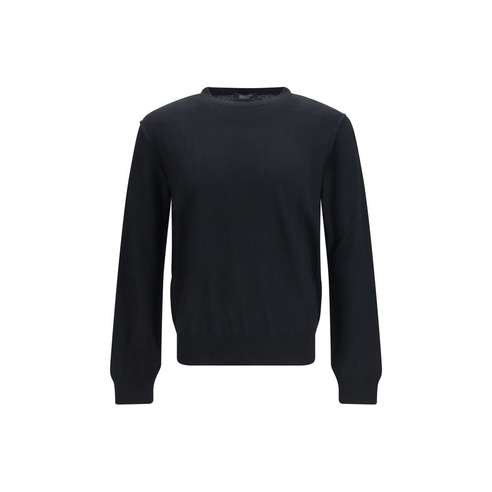 Aragona Cashmere Black Wool Oves Aries Sweatshirt