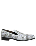Dolce & Gabbana White Floral Embellished Men Loafers Shoes
