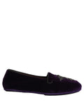 Dolce & Gabbana Violet Suede Embellished Dress Loafers Shoes