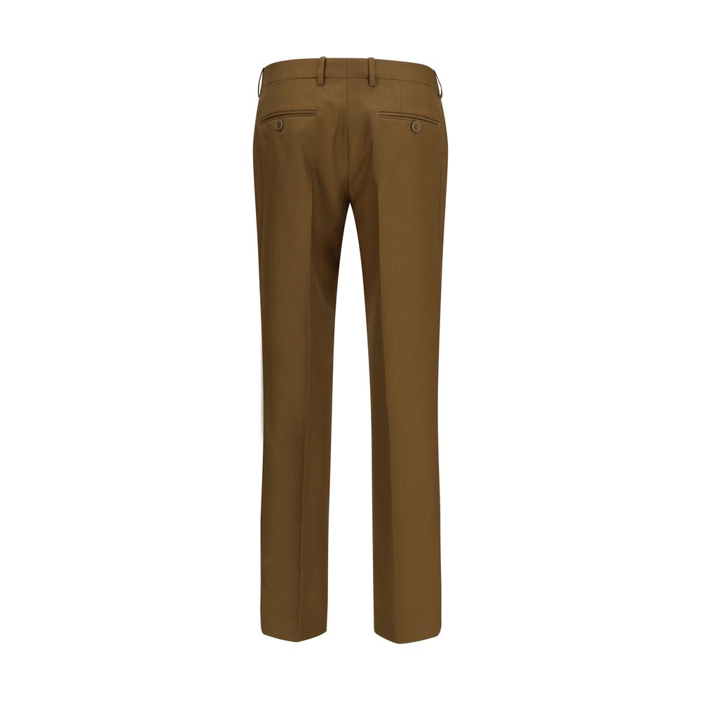 Burberry Brown Wool Oves Aries Dress Pants