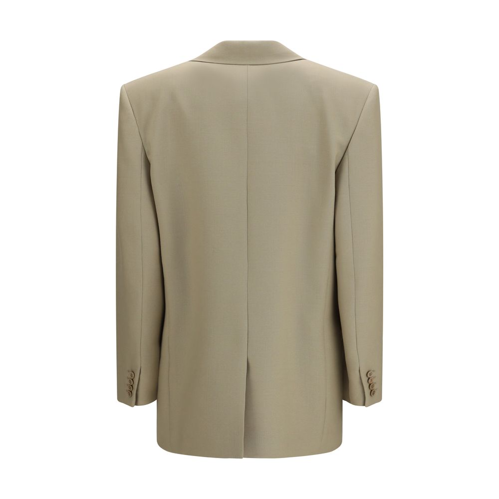 Saint Laurent Beige Wool Oves Aries Blazer