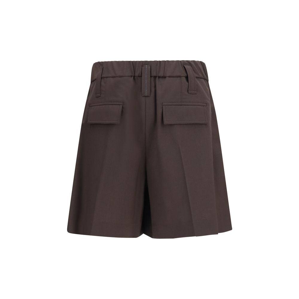 Brunello Cucinelli Brown Wool Oves Aries Bermuda Shorts