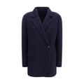 Brunello Cucinelli Blue Wool Oves Aries Full-Length Jacket