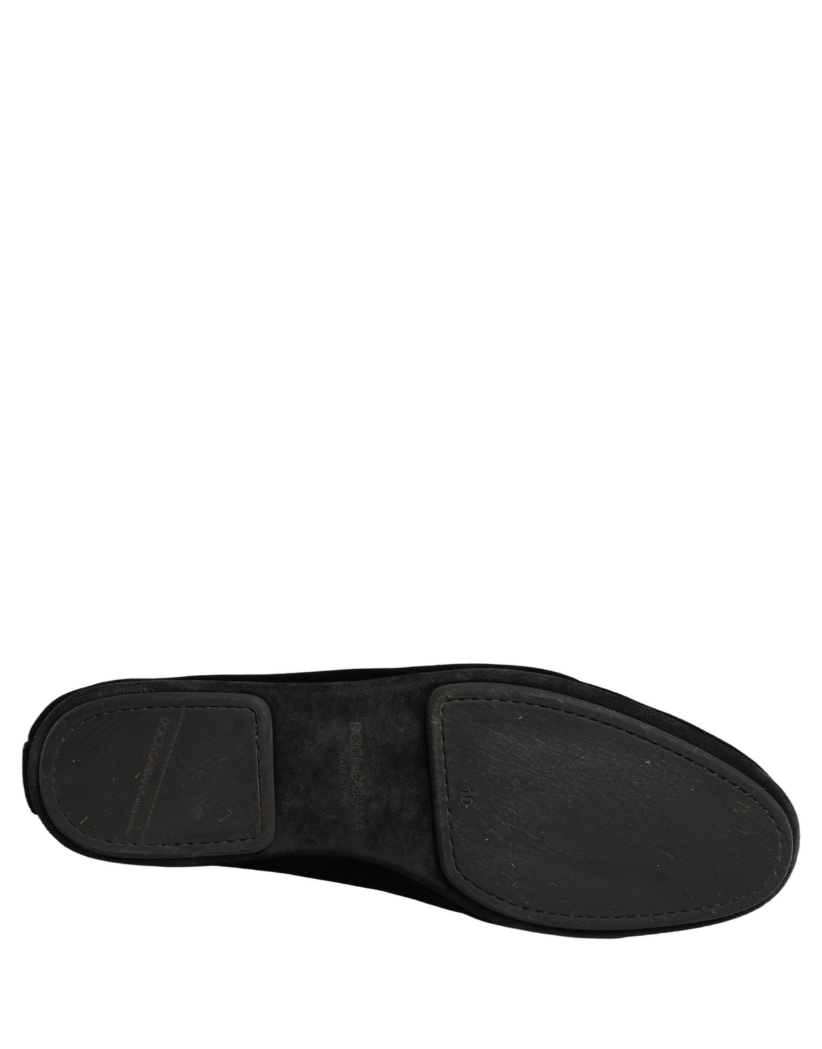 Dolce & Gabbana Black Velvet Sacred Heart Dress Loafers Shoes