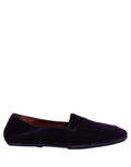 Dolce & Gabbana Violet Velvet Slip On Men Flats Loafers Shoes