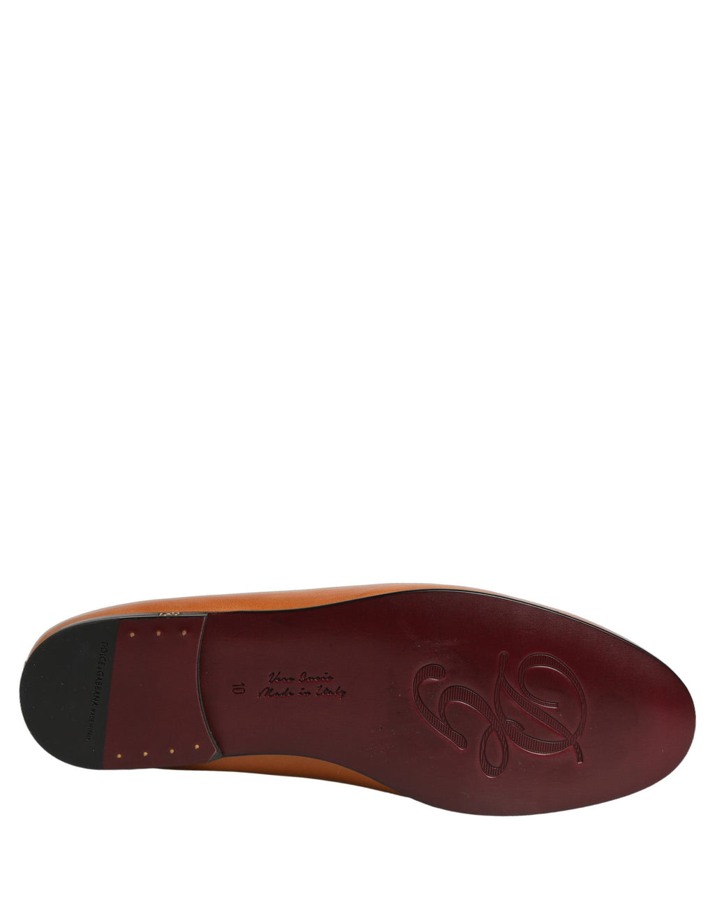 Dolce & Gabbana Brown Leather Logo Slip On Men Loafers Shoes