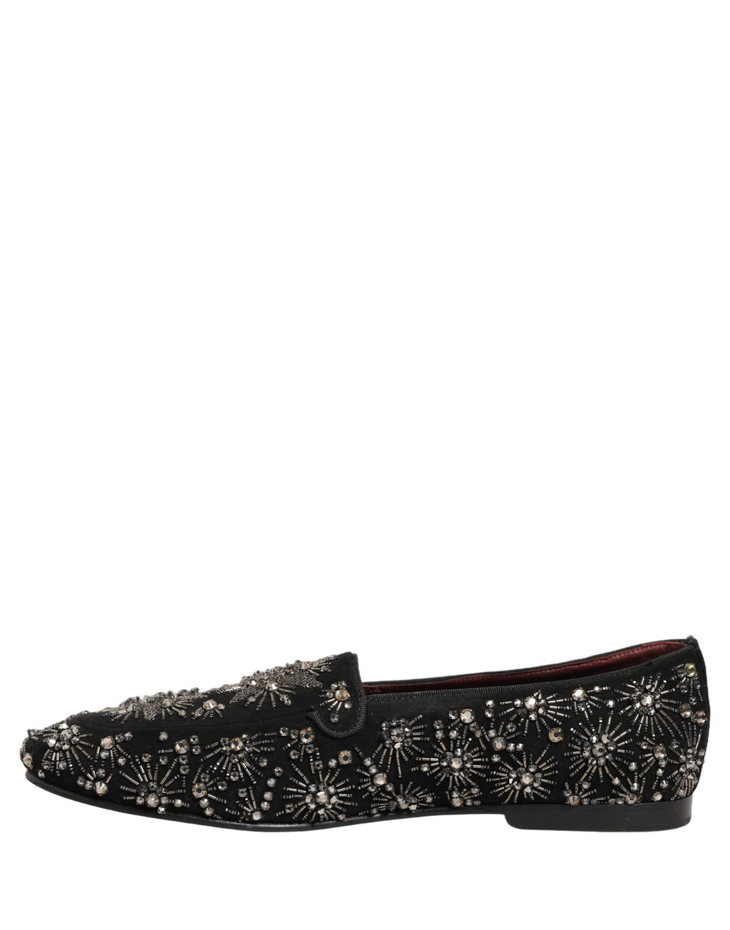 Dolce & Gabbana Black Crystal Embellished Dress Loafers Shoes