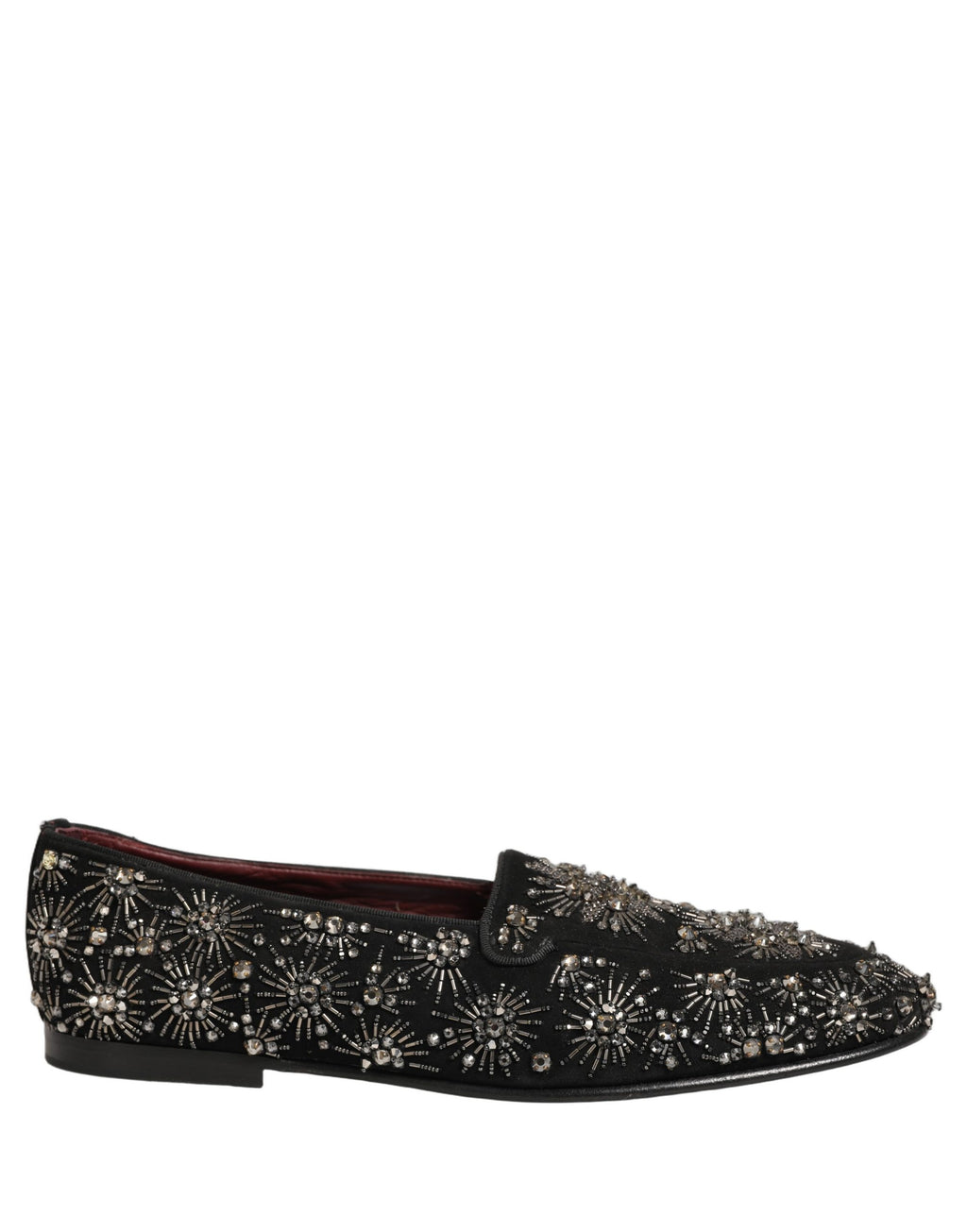 Dolce & Gabbana Black Crystal Embellished Dress Loafers Shoes