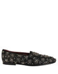 Dolce & Gabbana Black Crystal Embellished Dress Loafers Shoes