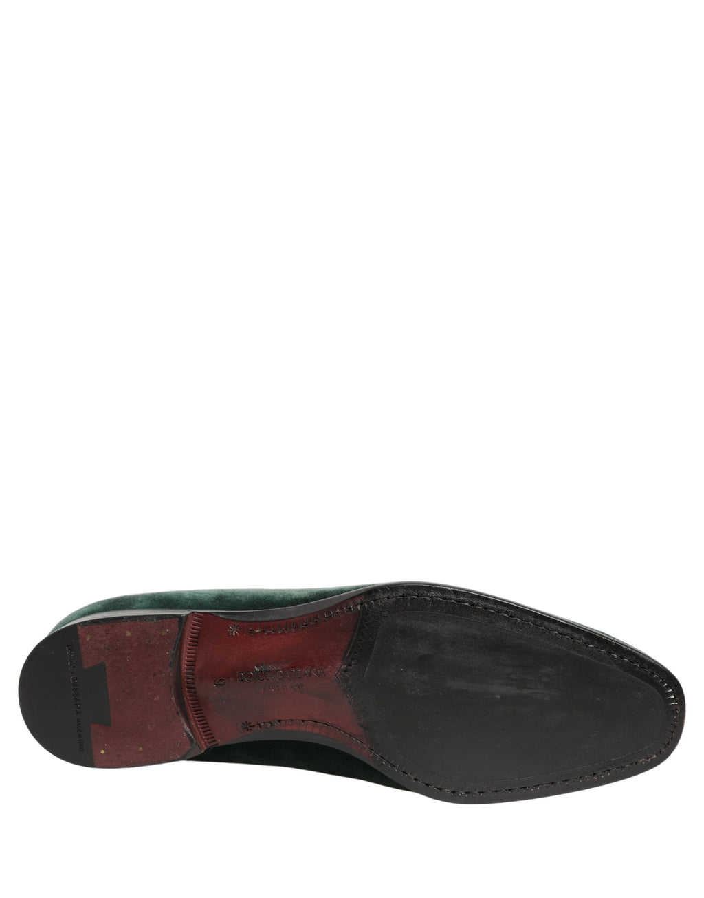Dolce & Gabbana Green Suede Formal Slip On Men Loafers Shoes