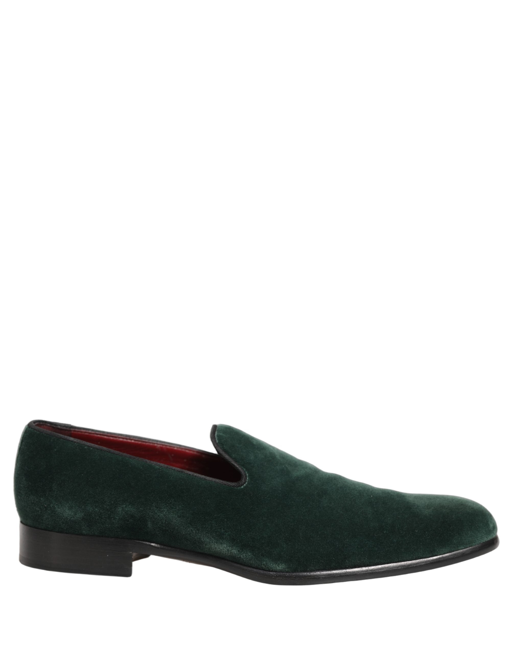 Dolce & Gabbana Green Suede Formal Slip On Men Loafers Shoes