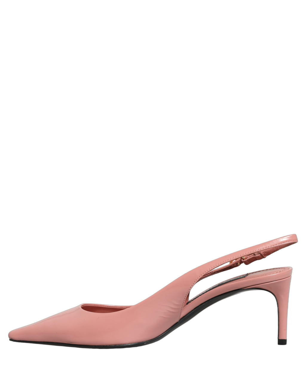 Dolce & Gabbana Pink Leather Mid Heels Slingbacks Shoes