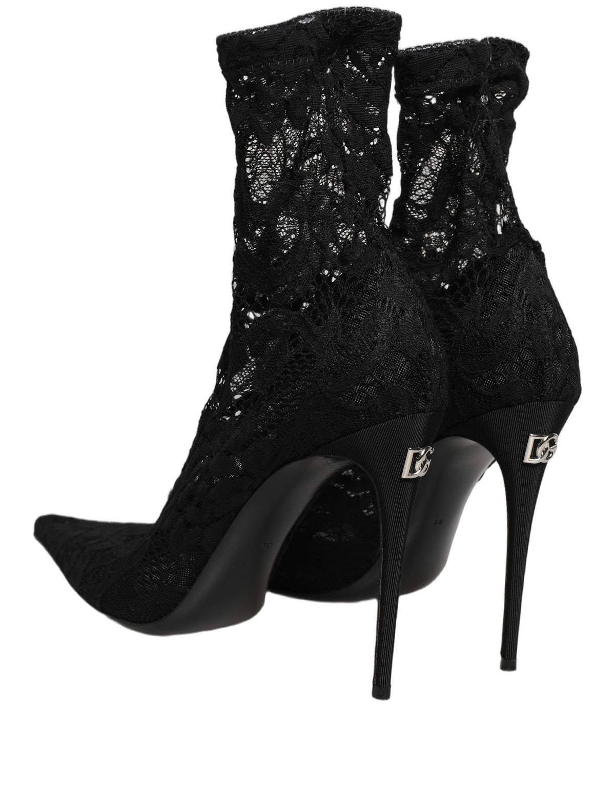 Dolce & Gabbana Black Socks Taormina Lace Pumps Boots Shoes