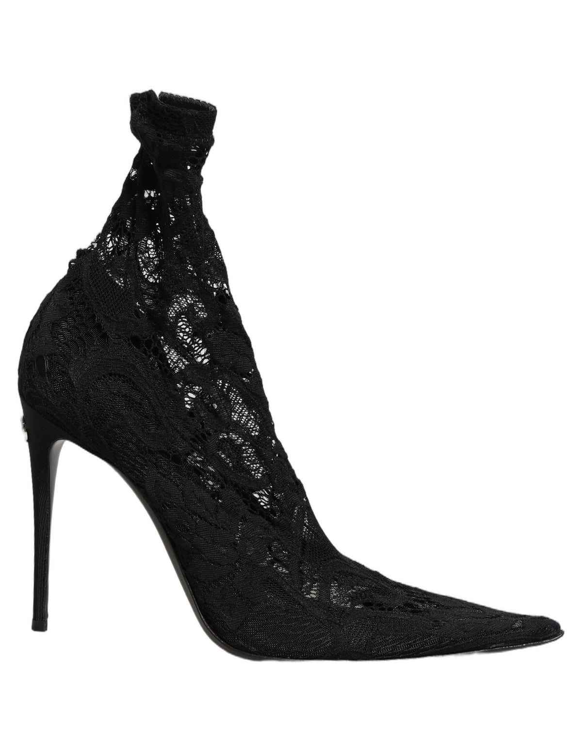 Dolce & Gabbana Black Socks Taormina Lace Pumps Boots Shoes