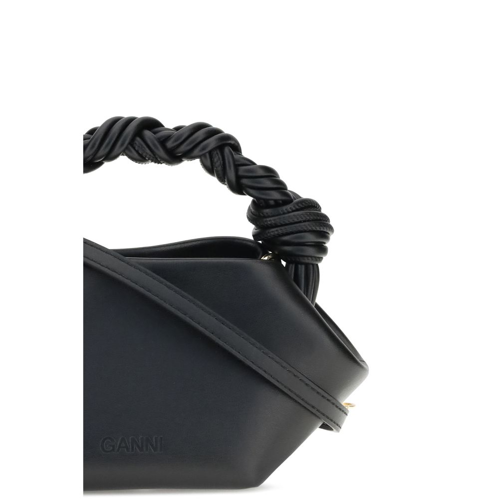 Ganni Black Leather Shoulder Bag