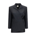 Khaite Black Wool Oves Aries Full-Length Jacket
