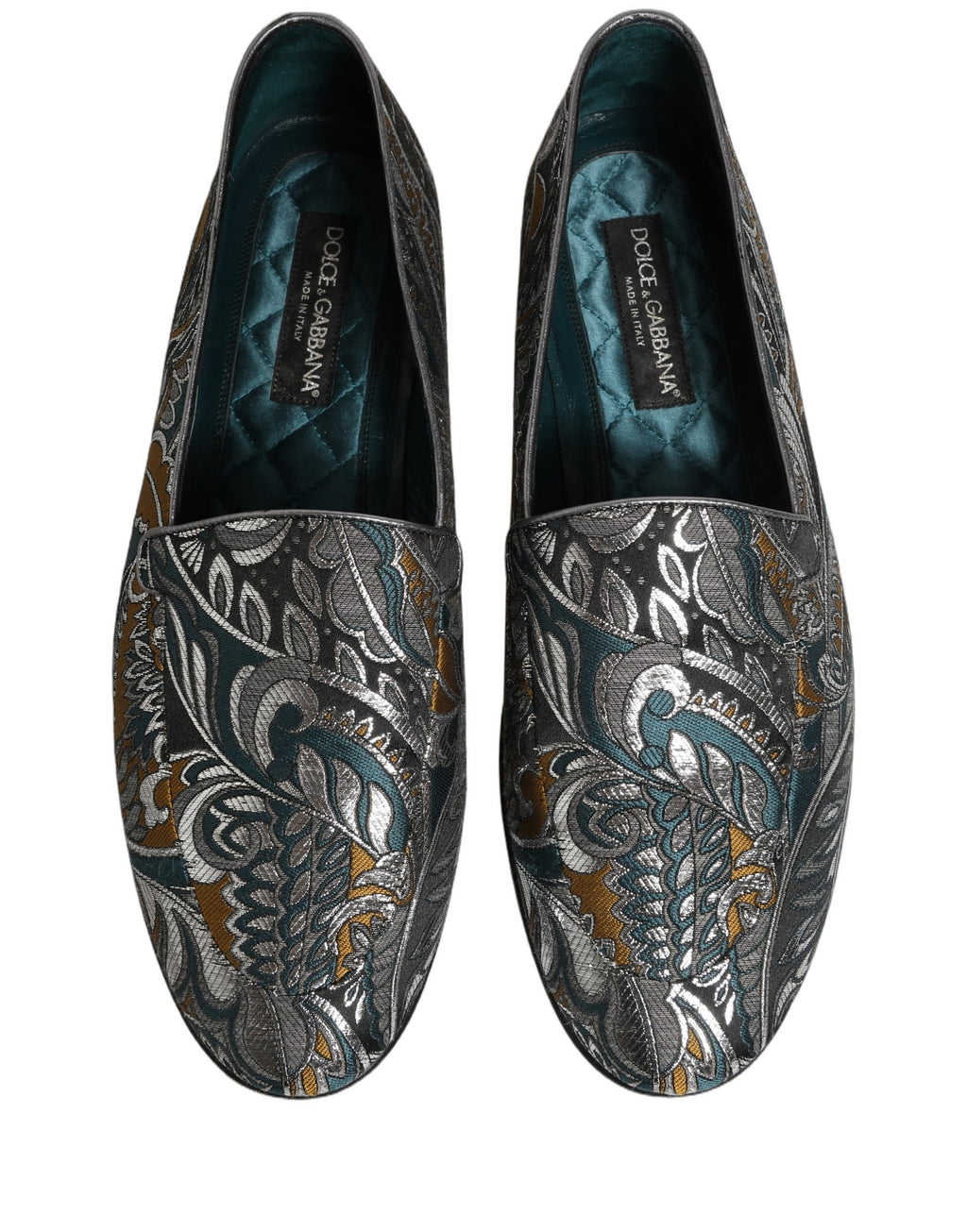Dolce & Gabbana Multicolor Paisley Brocade Men Loafers Shoes
