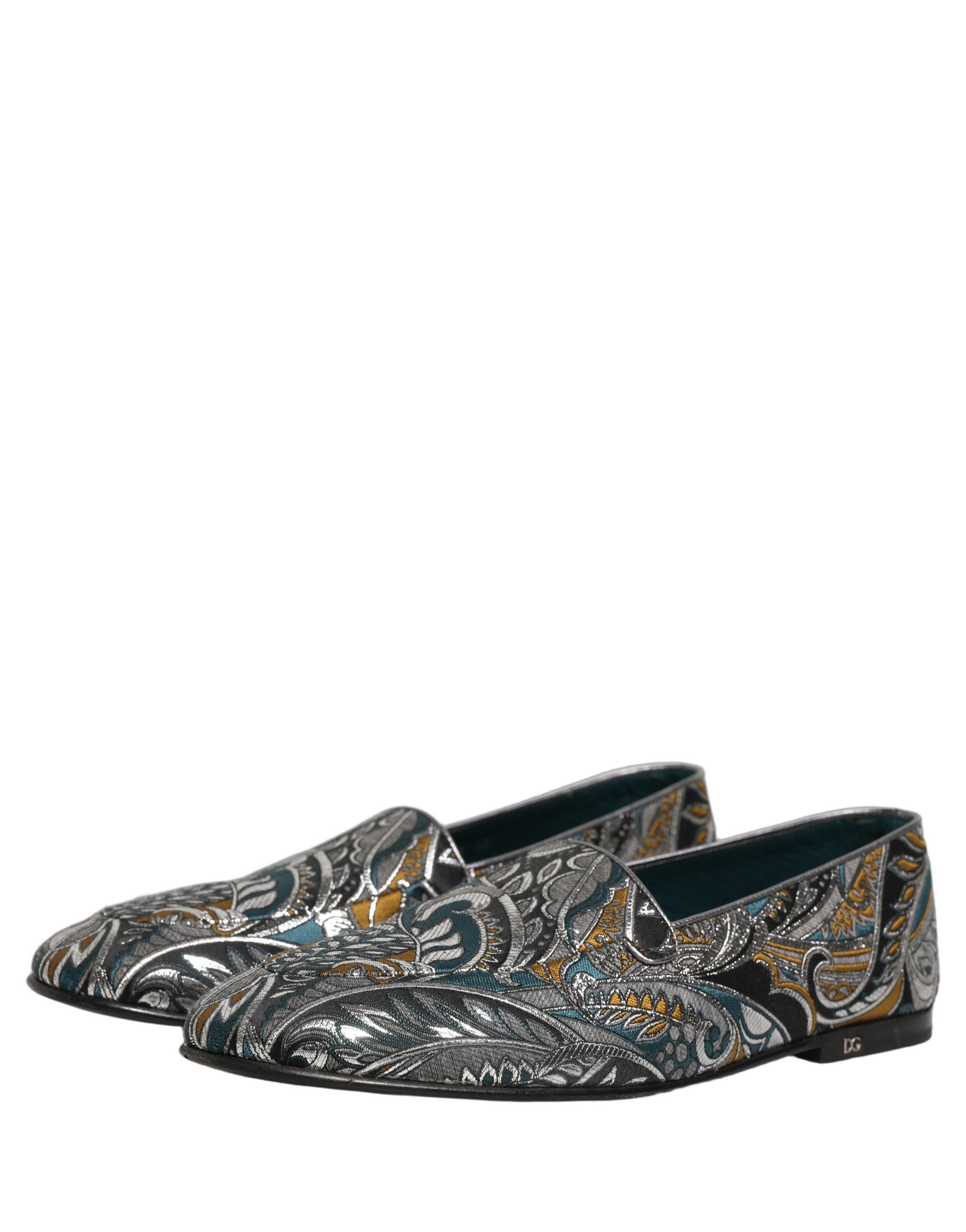 Dolce & Gabbana Multicolor Paisley Brocade Men Loafers Shoes