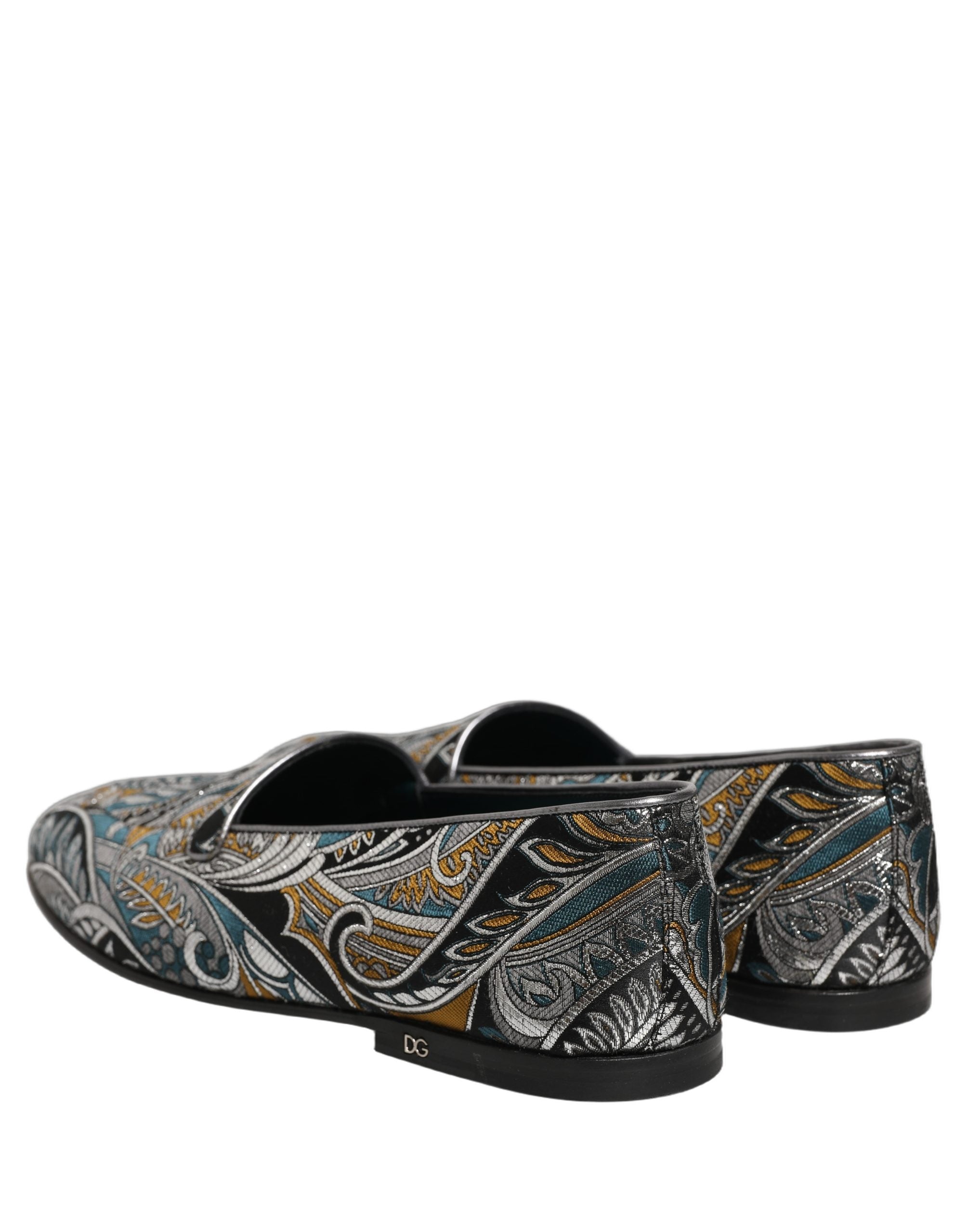 Dolce & Gabbana Multicolor Paisley Brocade Men Loafers Shoes