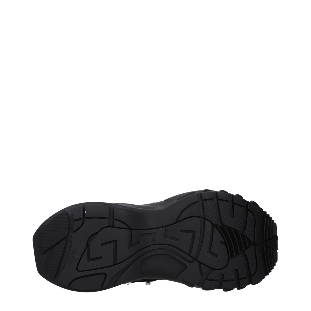 Versace Black Fabric Sneakers
