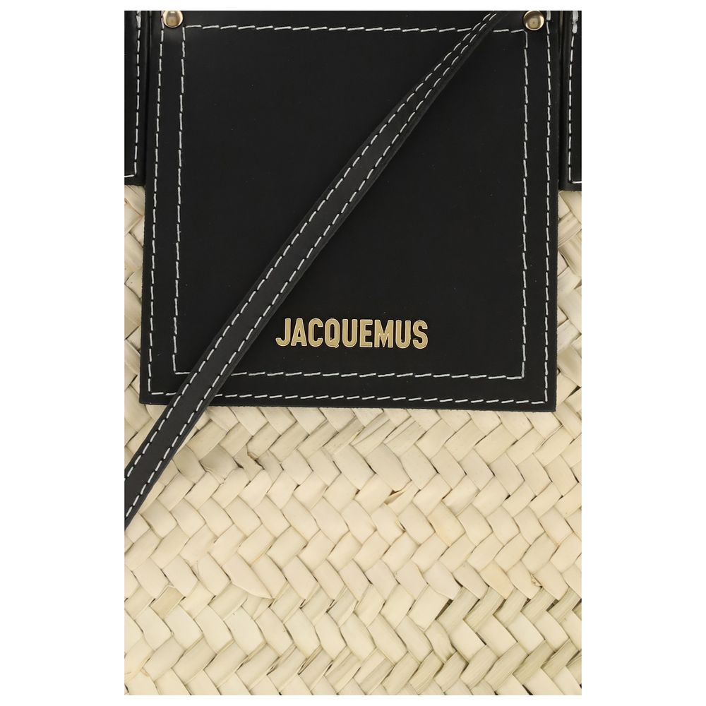 Jacquemus Beige Raffia Shoulder Bag