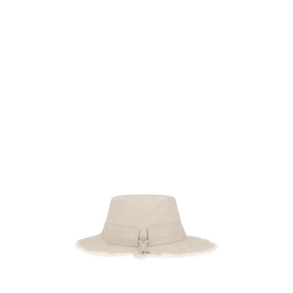 Jacquemus White Cotton Bucket Hat