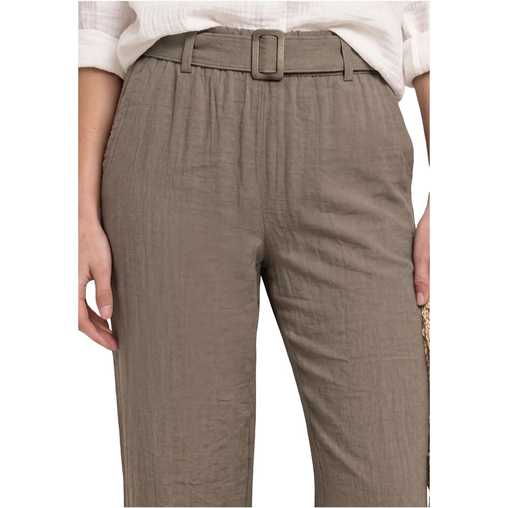 Street One Beige Viscose Casual Pants
