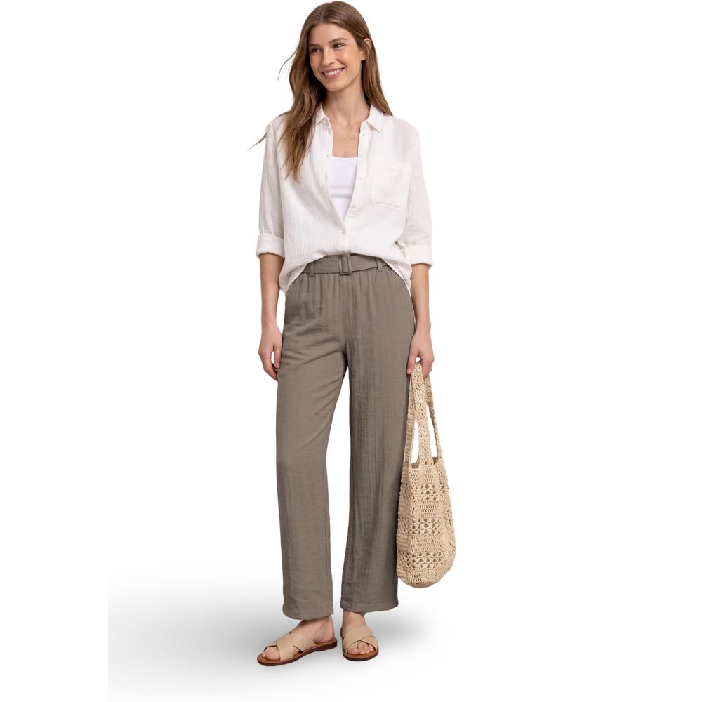 Street One Beige Viscose Casual Pants