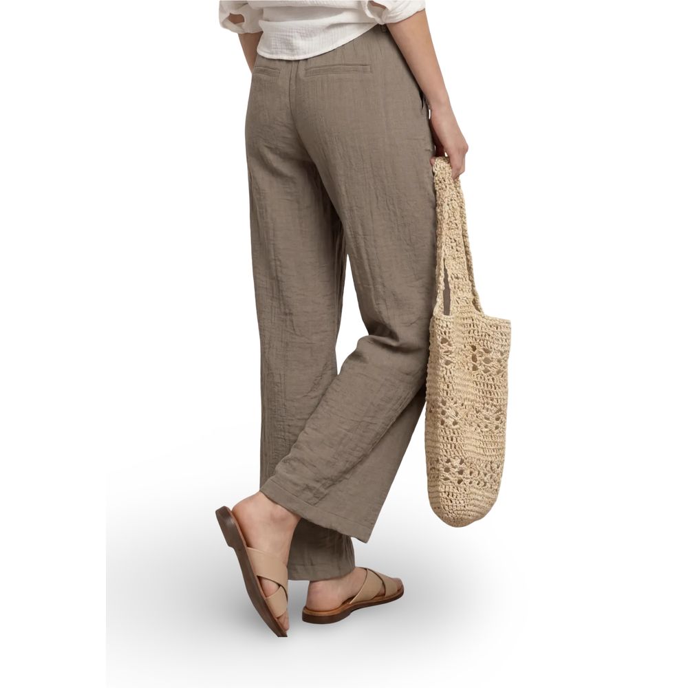 Street One Beige Viscose Casual Pants