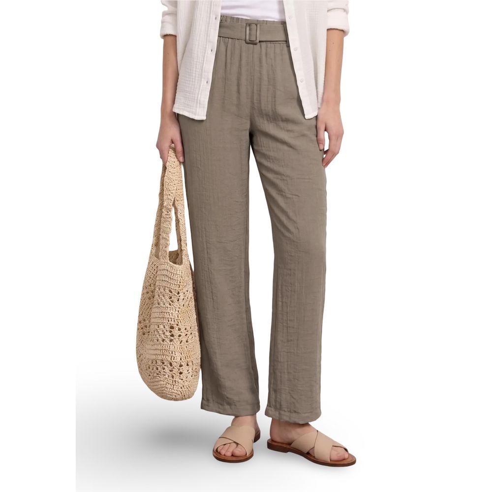 Street One Beige Viscose Casual Pants