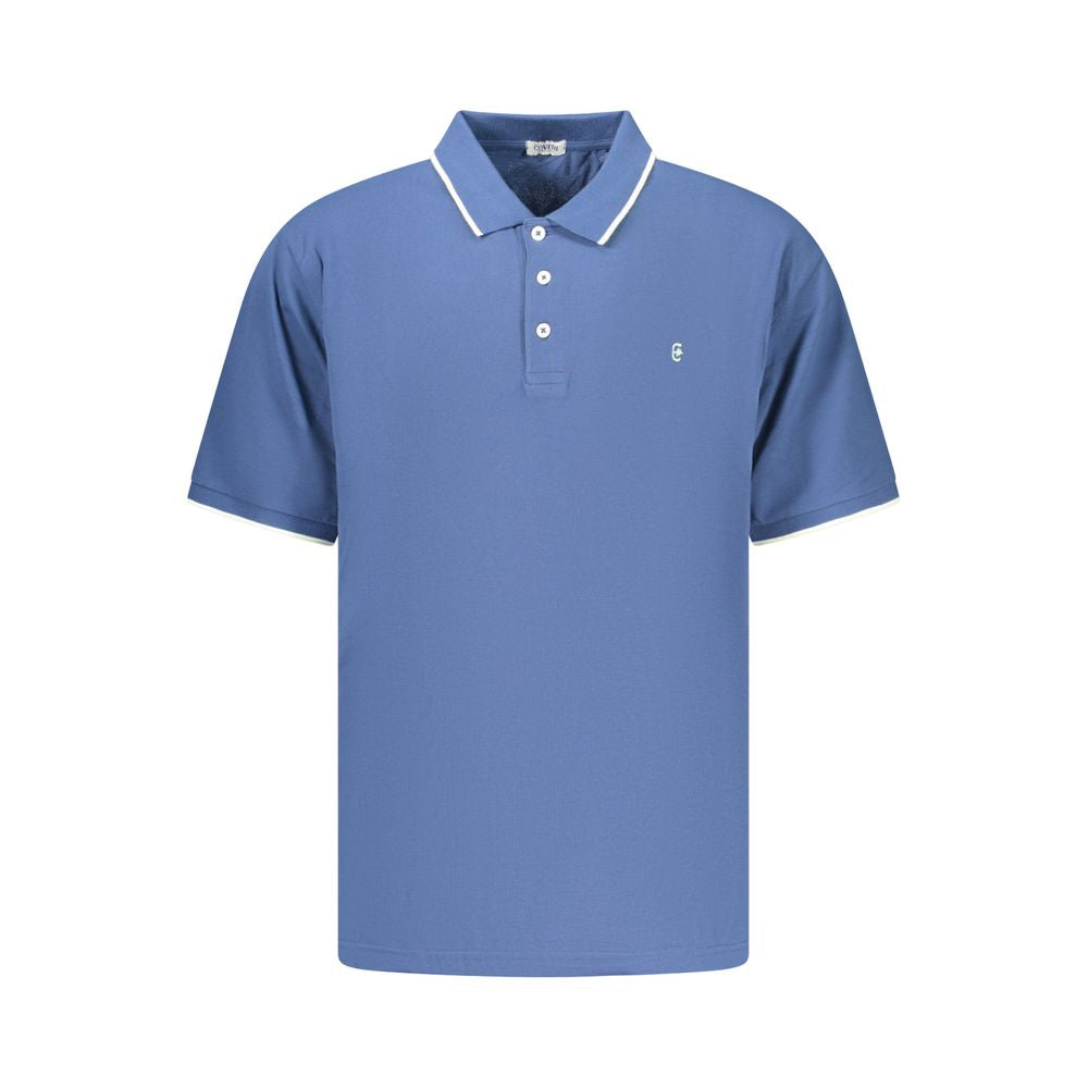 Coveri Moving Blue Cotton Men's Polo Shirt