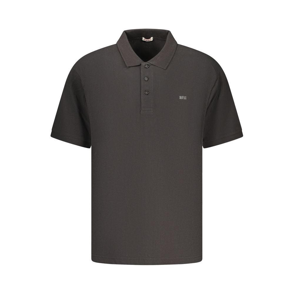 Rifle Black Cotton Men's Polo Shirt