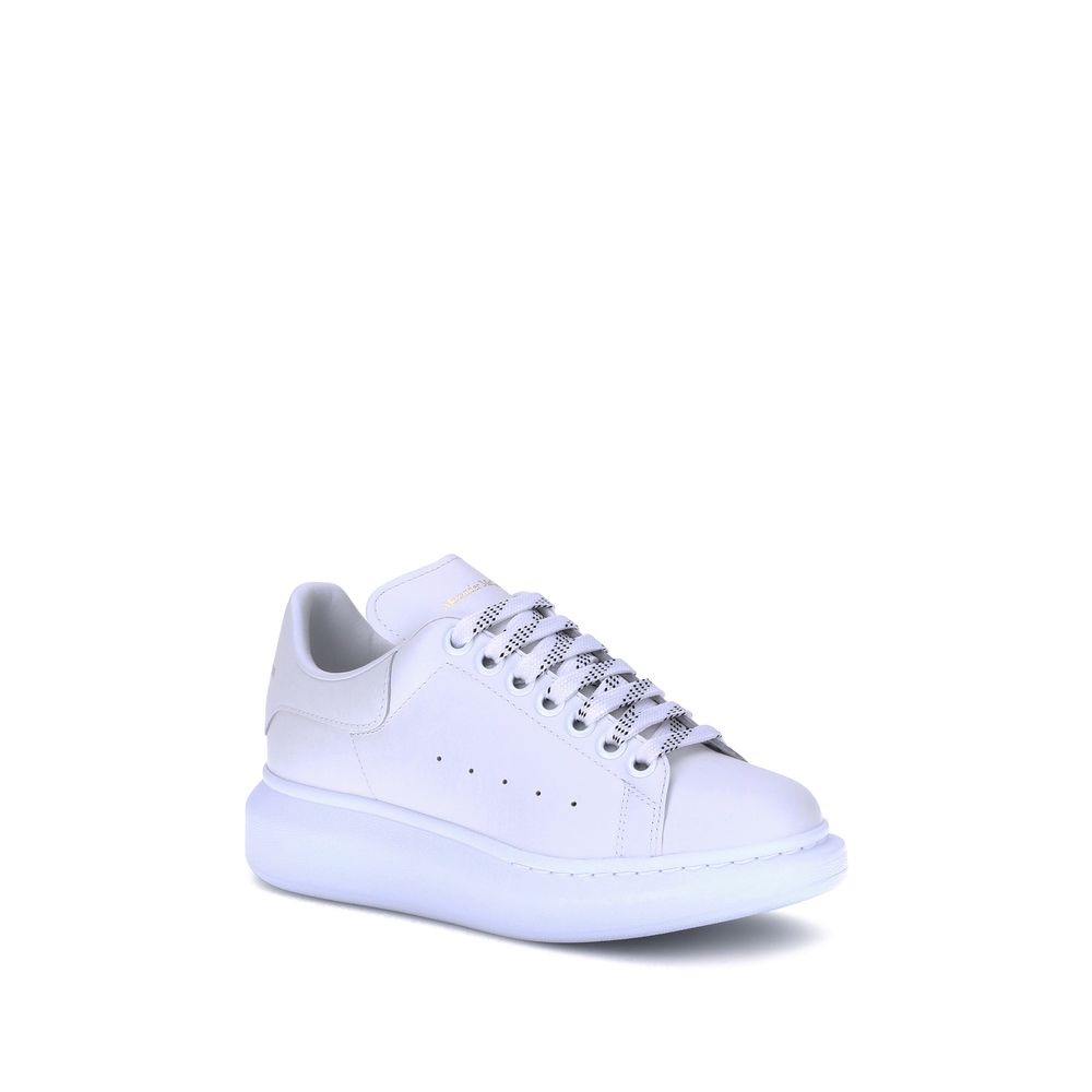 Alexander McQueen White Calf Leather Bos Taurus Platform Sneakers