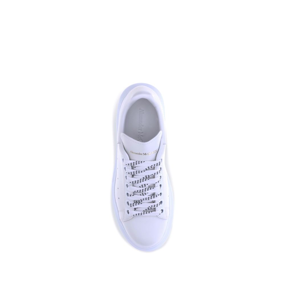 Alexander McQueen White Calf Leather Bos Taurus Platform Sneakers