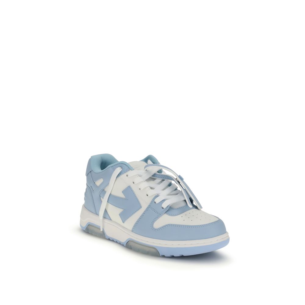 Off-White Blue Polyester Low Top Sneakers