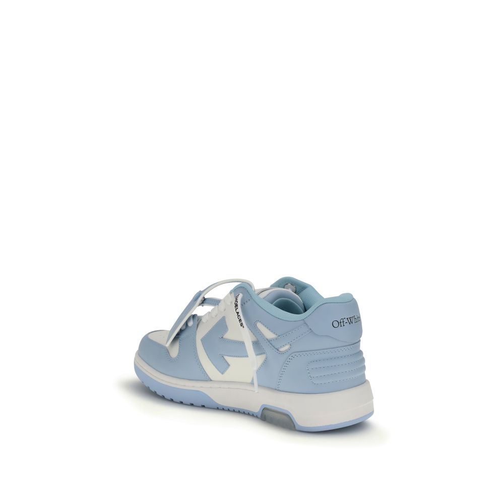 Off-White Blue Polyester Low Top Sneakers