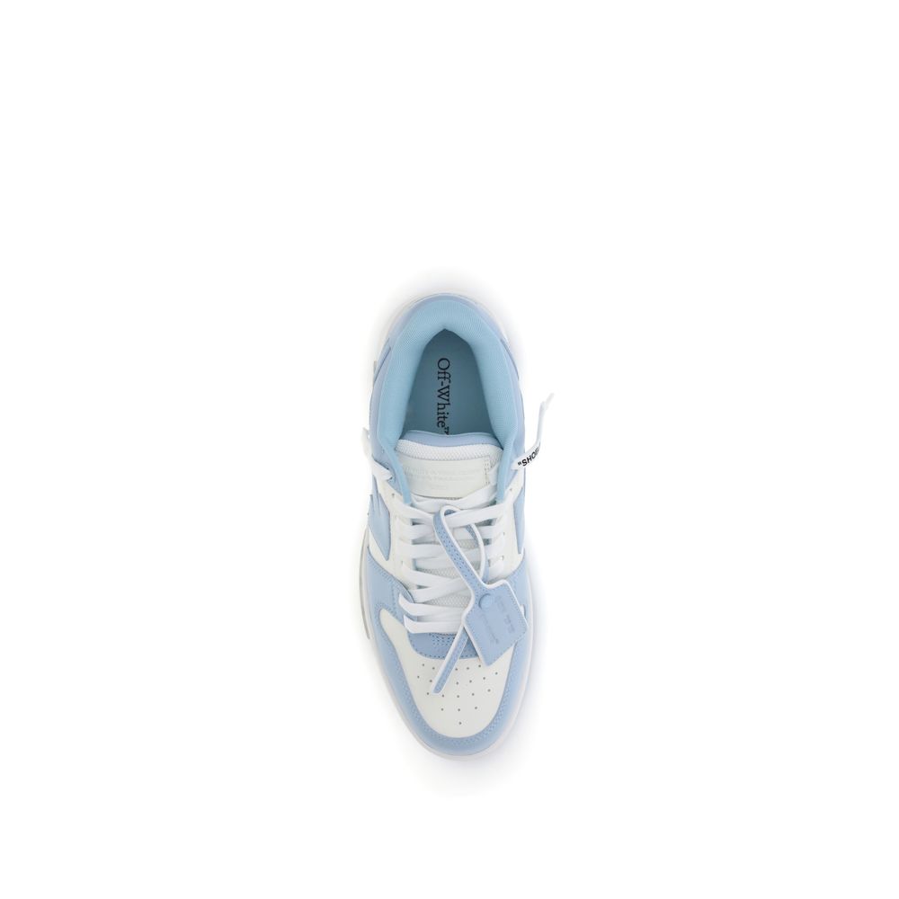 Off-White Blue Polyester Low Top Sneakers