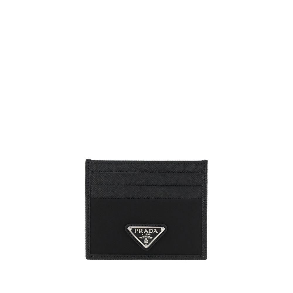 Prada Black Calf Leather Bos Taurus Wallet