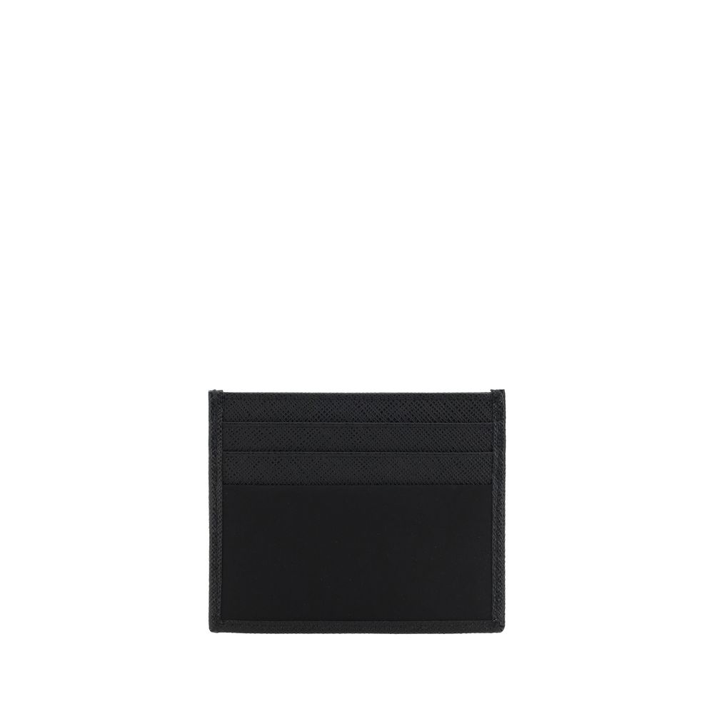 Prada Black Calf Leather Bos Taurus Wallet