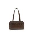 Prada Brown Calf Leather Bos Taurus Shoulder Bag