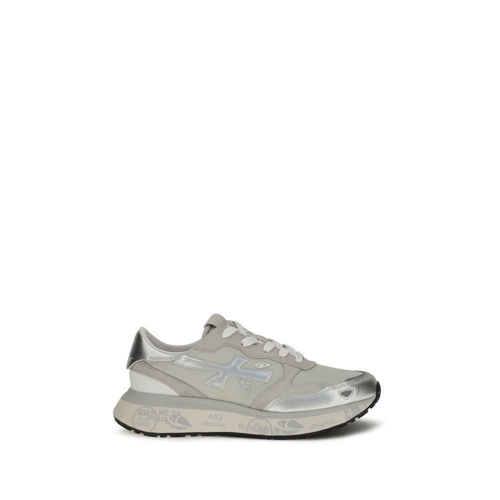 Premiata Silver Nylon Athletic Sneakers