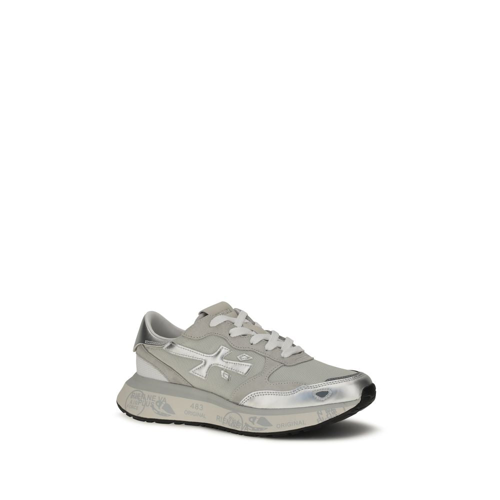 Premiata Silver Nylon Athletic Sneakers