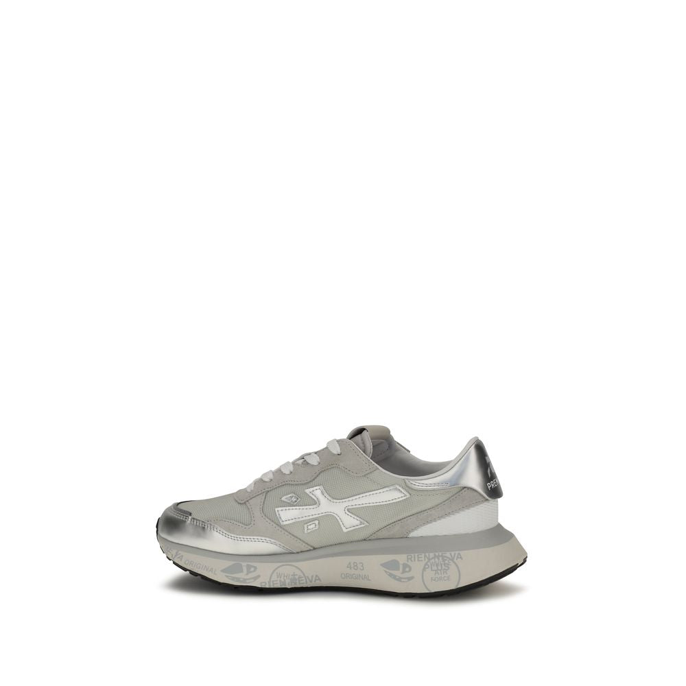 Premiata Silver Nylon Athletic Sneakers
