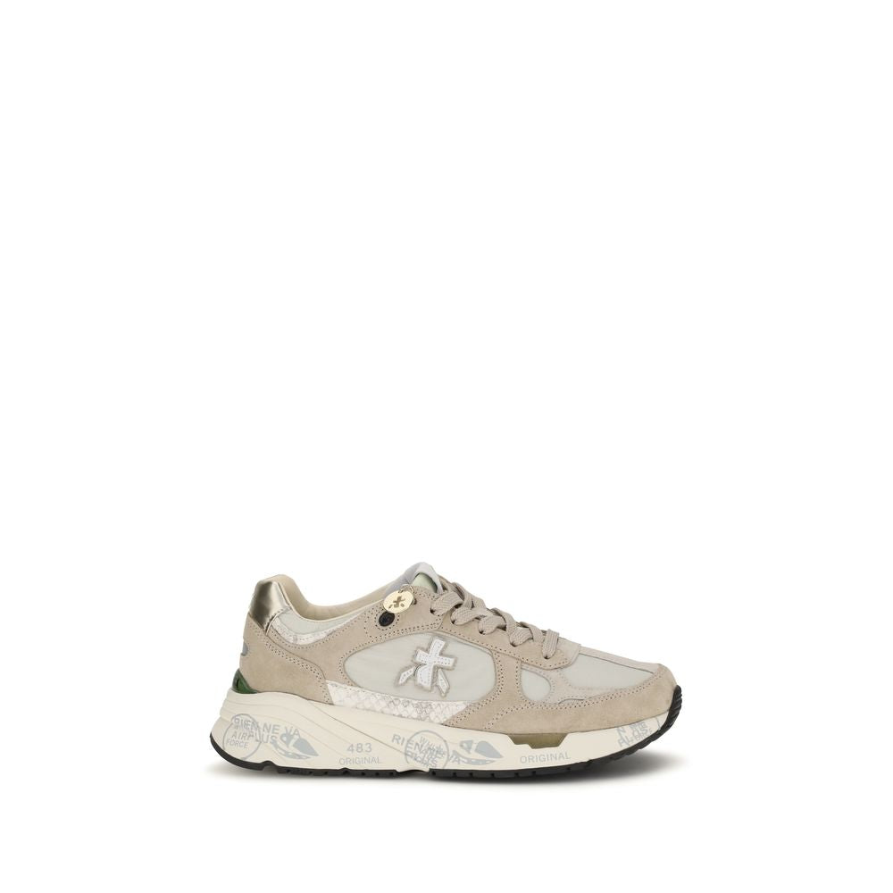 Premiata Beige Polyamide Athletic Sneakers