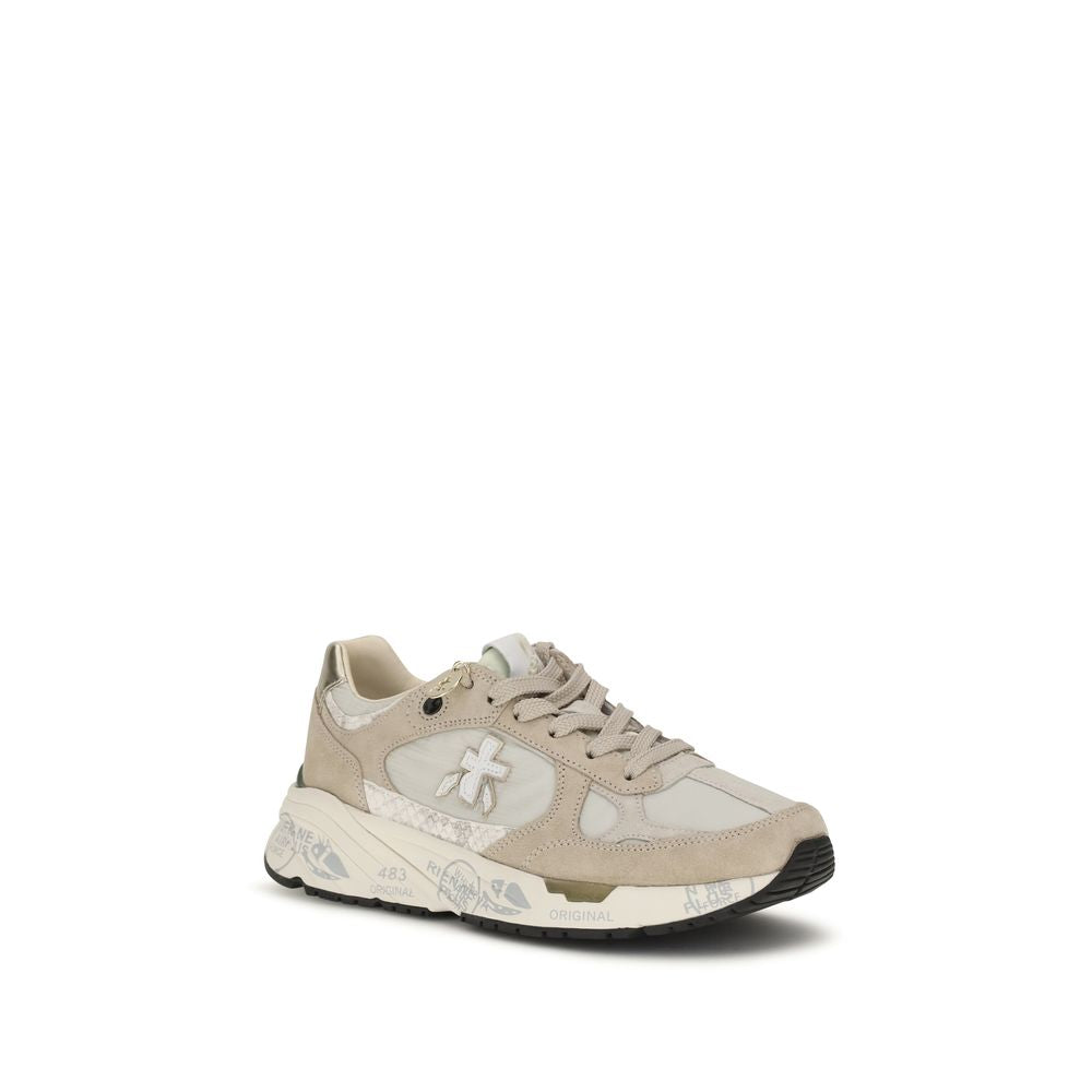 Premiata Beige Polyamide Athletic Sneakers