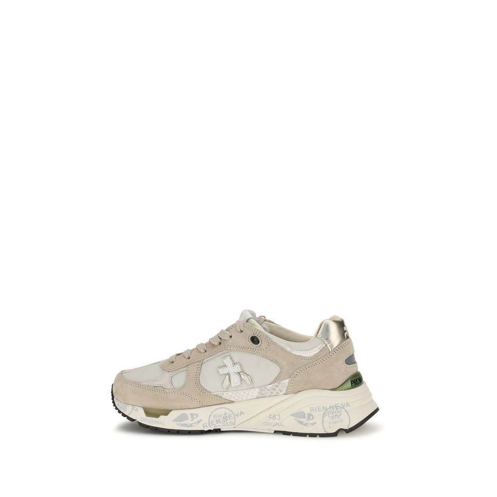 Premiata Beige Polyamide Athletic Sneakers