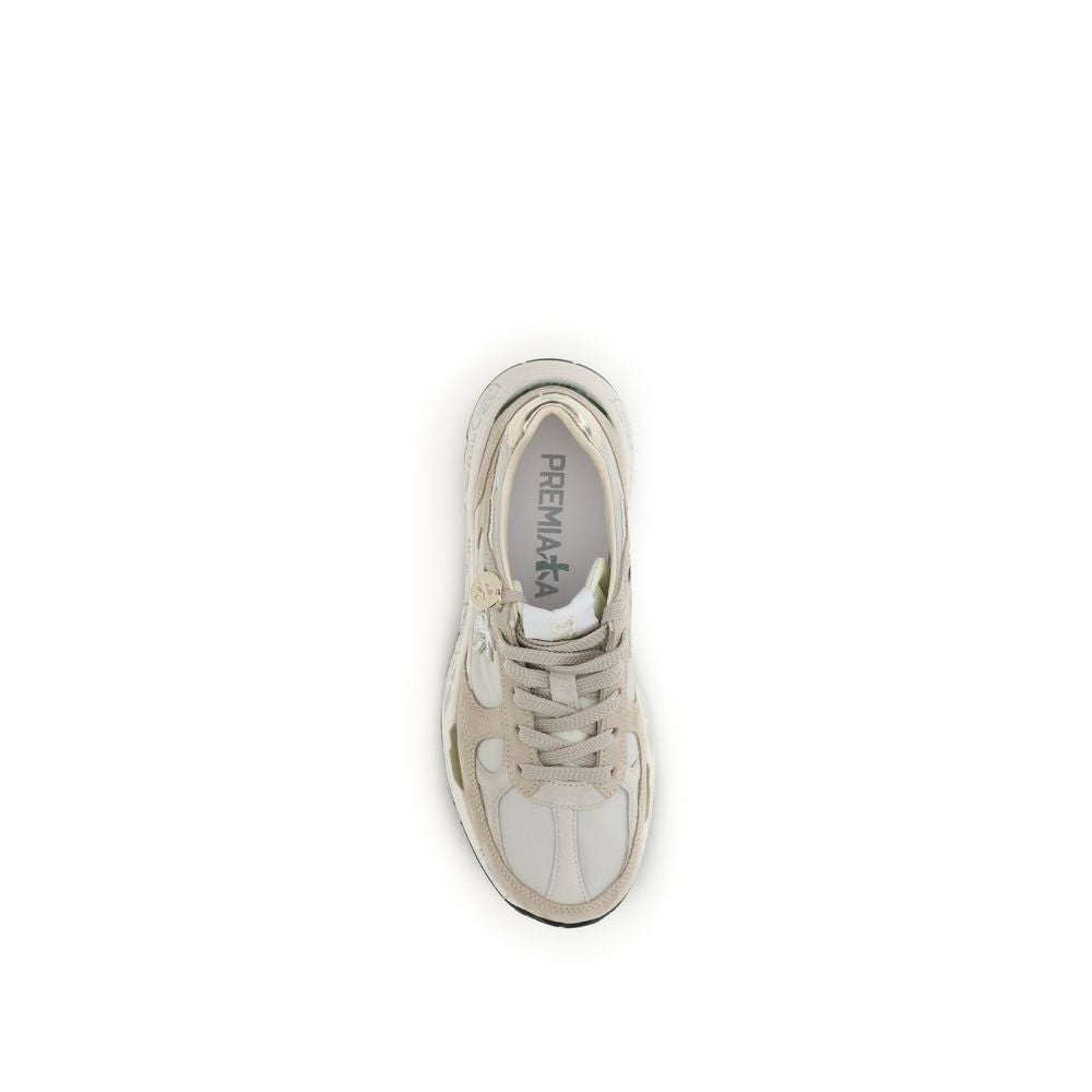 Premiata Beige Polyamide Athletic Sneakers