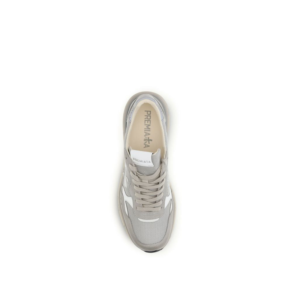 Premiata Gray Polyester Low Top Sneakers