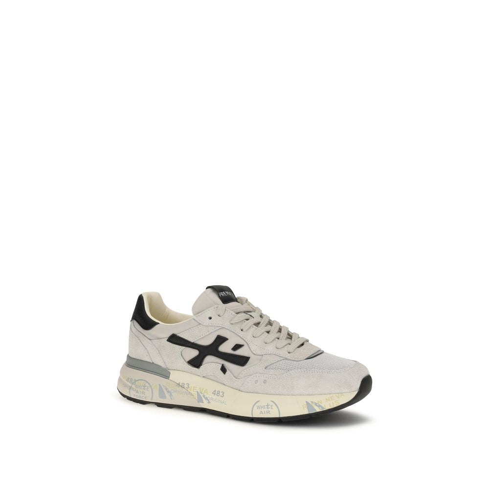 Premiata White Polyester Low Top Sneakers