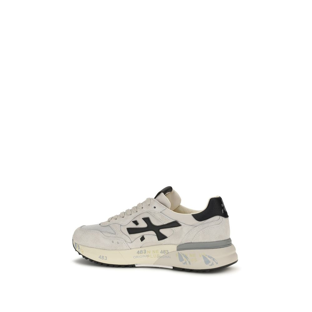 Premiata White Polyester Low Top Sneakers